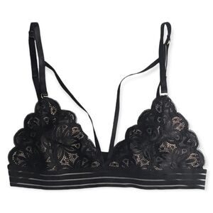 NWOT Oh La La Cherí Black Lace Bra Size Small